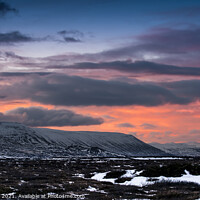 Buy canvas prints of Iceland sunset and snowy mountains by Giles Rocholl
