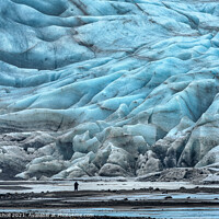 Buy canvas prints of Iceland glacier and photographer. by Giles Rocholl