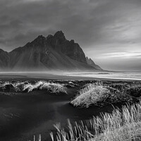 Buy canvas prints of Vestrahorn black dunes Iceland by Giles Rocholl