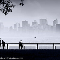 Buy canvas prints of New York from Liberty Island by Giles Rocholl