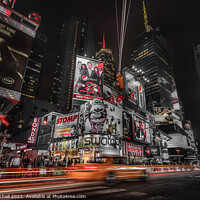 Buy canvas prints of Times Square New York Cab by Giles Rocholl