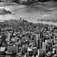 Buy canvas prints of Manhattan from Empire State building New York by Giles Rocholl