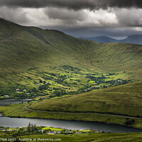 Buy canvas prints of Green fields valley Ireland by Giles Rocholl