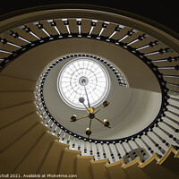 Buy canvas prints of Spiral staircase eye shaped. by Giles Rocholl