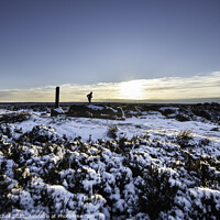 Buy canvas prints of Yorkshire moors snow running by Giles Rocholl