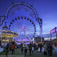 Buy canvas prints of Funfair Brent Cross London by Giles Rocholl