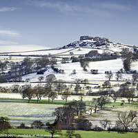 Buy canvas prints of Snow Yorkshire Almscliffe Crag by Giles Rocholl
