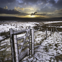 Buy canvas prints of Snow Yorkshire moors by Giles Rocholl