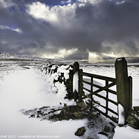Buy canvas prints of Snow Yorkshire Dales by Giles Rocholl