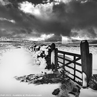Buy canvas prints of Snow Yorkshire Dales by Giles Rocholl