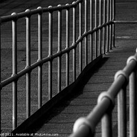Buy canvas prints of Abstract art railings by Giles Rocholl
