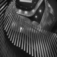 Buy canvas prints of Modern spiral staircase art by Giles Rocholl