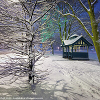 Buy canvas prints of Snow West Park Harrogate by Giles Rocholl