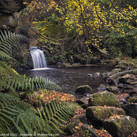 Buy canvas prints of Beck Hole Waterfall Yorkshire Dales by Giles Rocholl