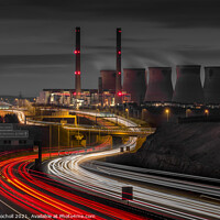 Buy canvas prints of Ferry bridge Power station Yorkshire by Giles Rocholl