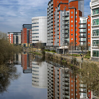 Buy canvas prints of River Aire Leeds Yorkshire by Giles Rocholl
