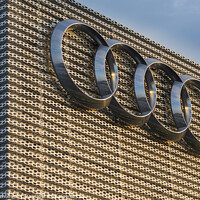 Buy canvas prints of Audi logo abstract art by Giles Rocholl