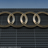Buy canvas prints of Audi logo abstract art by Giles Rocholl