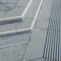 Buy canvas prints of Abstract art stone steps paving by Giles Rocholl