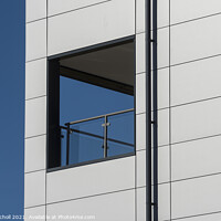 Buy canvas prints of Abstract exterior modern metal clad building by Giles Rocholl