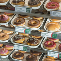 Buy canvas prints of Doughnuts food Krispy Kreme by Giles Rocholl