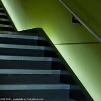 Buy canvas prints of Building stairs modern green by Giles Rocholl