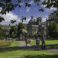 Buy canvas prints of Crescent Gardens Harrogate North Yorkshire by Giles Rocholl