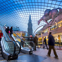 Buy canvas prints of Trinity Shopping Centre Leeds by Giles Rocholl