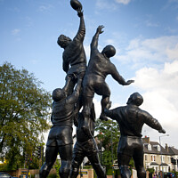 Buy canvas prints of Object sculpture Twickenham Rugby ground London by Giles Rocholl