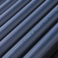 Buy canvas prints of Abstract black plastic tubes by Giles Rocholl
