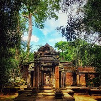 Buy canvas prints of Entrance of the Ta Prohm temple in Angkor Wat, Cambodia by Arnaud Jacobs