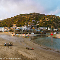 Buy canvas prints of Barmouth Harbour Sunset by Bob Kent
