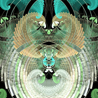 Buy canvas prints of Deco Style, Abstract Art, Fractal Art by Maria Forrester