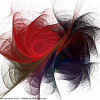 Buy canvas prints of Red Spiral Fusion Fractal Art by Maria Forrester