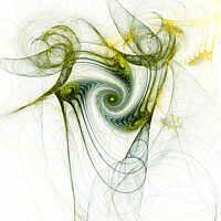 Buy canvas prints of Elven Gold Abstract Fractal Art by Maria Forrester