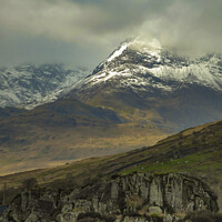 Buy canvas prints of Sunlit Snowdon by Marie Cooke