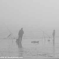 Buy canvas prints of Fishing in the fog by Marie Cooke