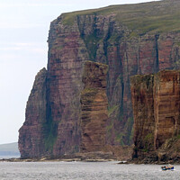 Buy canvas prints of Old Man of Hoy, Orkney & fishing boat by Phil Banks