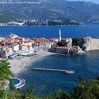 Buy canvas prints of Budva Old Town and Beach by Phil Banks