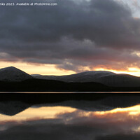 Buy canvas prints of Loch Morlich - Winter sunset by Phil Banks