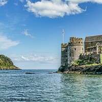 Buy canvas prints of Dartmouth Castle and defensive tower at Godmerock  by Paul Naude