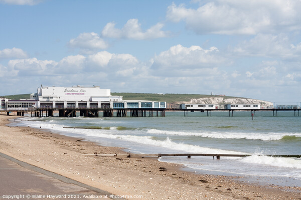 Sandown Pier, Isle of Wight Picture Board by Elaine Hayward