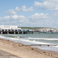 Buy canvas prints of Sandown Pier, Isle of Wight by Elaine Hayward