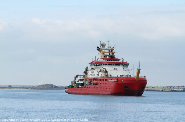 RRS Sir David Attenborough leaving Harwich Picture Board by Elaine Hayward