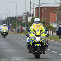 Buy canvas prints of Police on motorbikes by Elaine Hayward