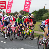 Buy canvas prints of Cycling at Clacton by Elaine Hayward