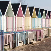 Buy canvas prints of West Mersea beach huts by Elaine Hayward