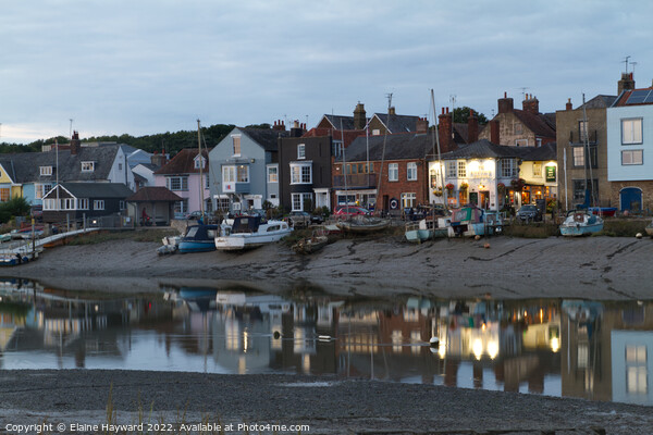 Wivenhoe waterfront in Essex in the evening Picture Board by Elaine Hayward