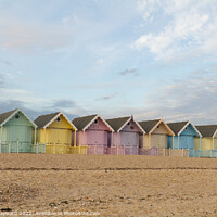 Buy canvas prints of Mersea Island beach huts by Elaine Hayward