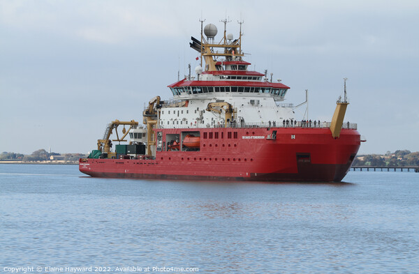 RRS Sir David Attenborough leaves Harwich  Picture Board by Elaine Hayward